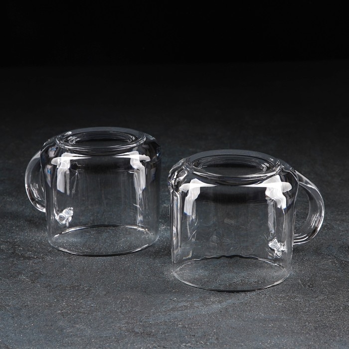 Набор кружек стеклянных «Классика», 2 предмета: 350 мл