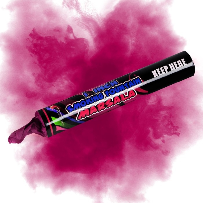 Цветной дым винный, 0,8 дюйм, ОПТИ, средняя интенсивность, 60 сек Цветной дым винный, 0,8 дюйм, ОПТИ, средняя интенсивность, 60 сек