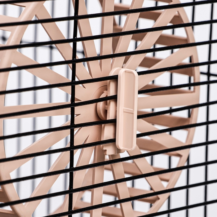 Клетка для грызунов Клетка для грызунов "Пижон" №10, 2 этажа, разборная, 42 х 30 х 37см (+домик,колесо,миска), бежевая