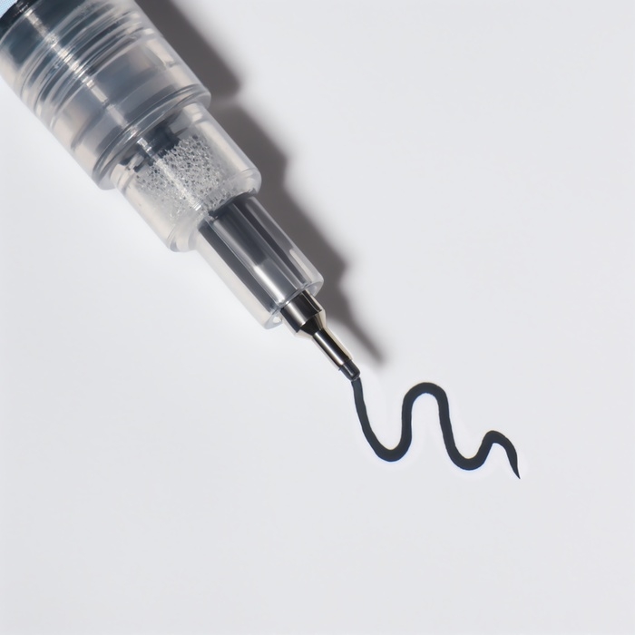 Маркер для дизайна ногтей, тонкий, акриловый, 13,7 см, цвет чёрный Маркер для дизайна ногтей, тонкий, акриловый, 13,7 см, цвет чёрный