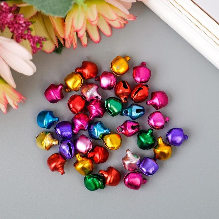 Набор декора для творчества Набор декора для творчества "Колокольчики цветные" d=0,8 см набор 35 шт