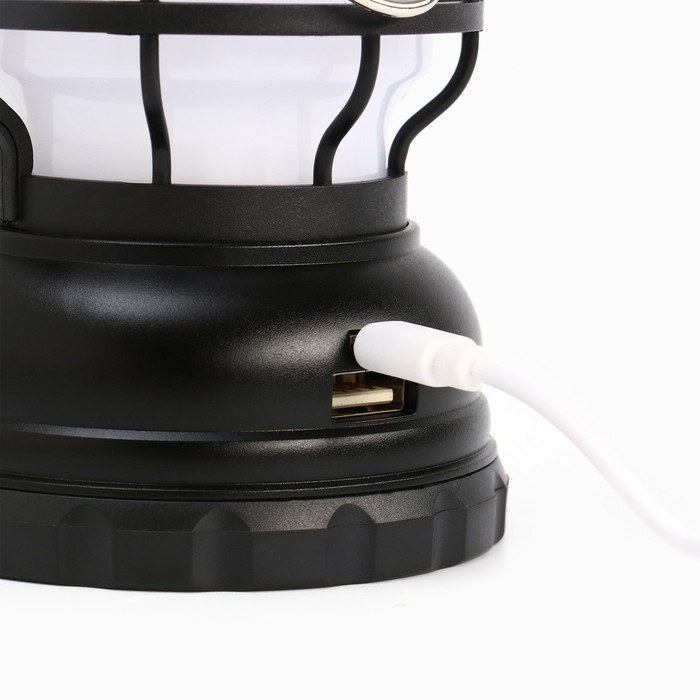 Фонарь кемпинговый аккумуляторный, 5 Вт, 1200 мАч, 250 лм, 2 режима, USB, 15 х 8.5 см Фонарь кемпинговый аккумуляторный, 5 Вт, 1200 мАч, 250 лм, 2 режима, USB, 15 х 8.5 см