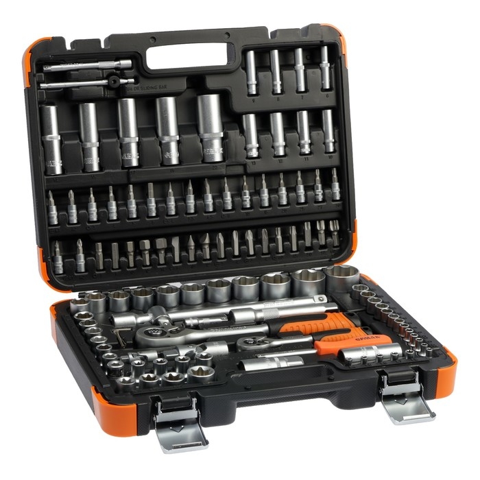 Набор профессионального инструмента ЕРМАК 736-100, CrV и S2, 1/2 Набор профессионального инструмента ЕРМАК 736-100, CrV и S2, 1/2", Superlock, 108 предметов