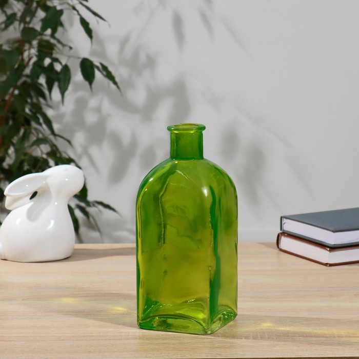 Ваза Ваза "Цитадель Штоф" зеленый прозр. d=2.5см, H=22см. V=1.1л МИКС