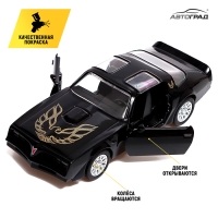 Машина металлическая PONTIAC FIREBIRD, 1:32, открываются двери, инерция, цвет чёрный