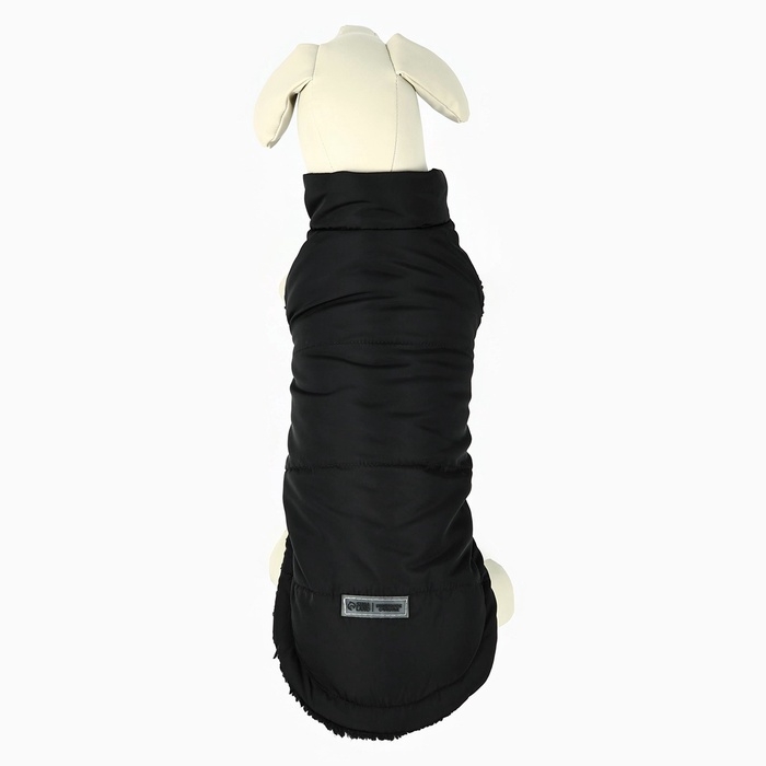 Одежда для собак. Куртка зимняя «Тёплая зима», чёрная, размер S