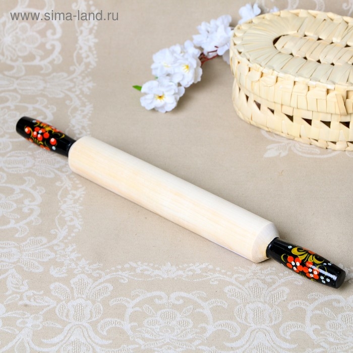 Скалка, 42×5 см, хохлома, микс Скалка, 42×5 см, хохлома, микс