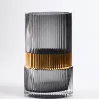 Ваза для цветов &laquo;Лауро&raquo;, 16.5&times;10 см, стекло, чёрная