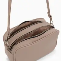 Сумка женская кросс-боди TEXTURA на молнии, 24&times;9&times;15 см, бежевая