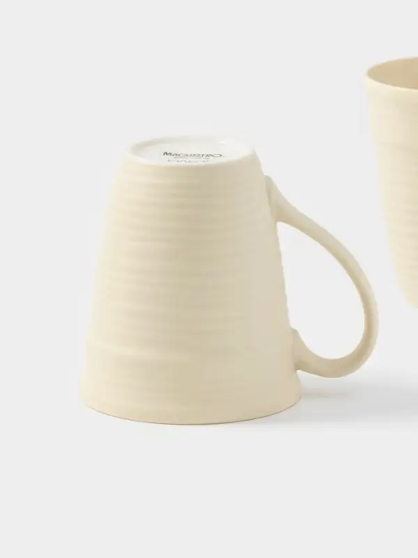 Набор кружек Magistro Jarwah Lugerne, 390 мл, 12.5&times;9.2&times;10.7 см, 2 шт., фарфор, молочный