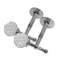 Крючок - держатель для штор на стену CAPPIO KS043, металлический, цвет хром, 2 шт Крючок - держатель для штор на стену CAPPIO KS043, металлический, цвет хром, 2 шт