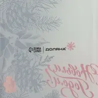 Блюдо новогоднее сервировочное Доляна &laquo;С новым Годом&raquo;, 34.5&times;11.5&times;1.5 см, стекло, белое, красное435