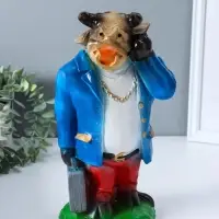 Копилка для денег &laquo;Бык Дипломат&raquo;, цветной, 28&times;14&times;12 см