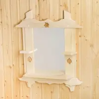 Зеркало с полкой, 55х45 см