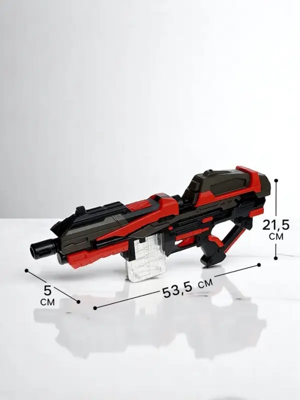 Автоматический бластер RAMPAGE, стреляет мягкими пулями, работает от батареек