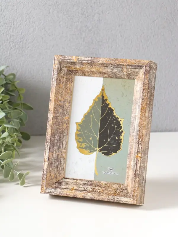 Фоторамка пластик 10х15 см "Прованс" бежево-коричневый 19х13,7х3 см