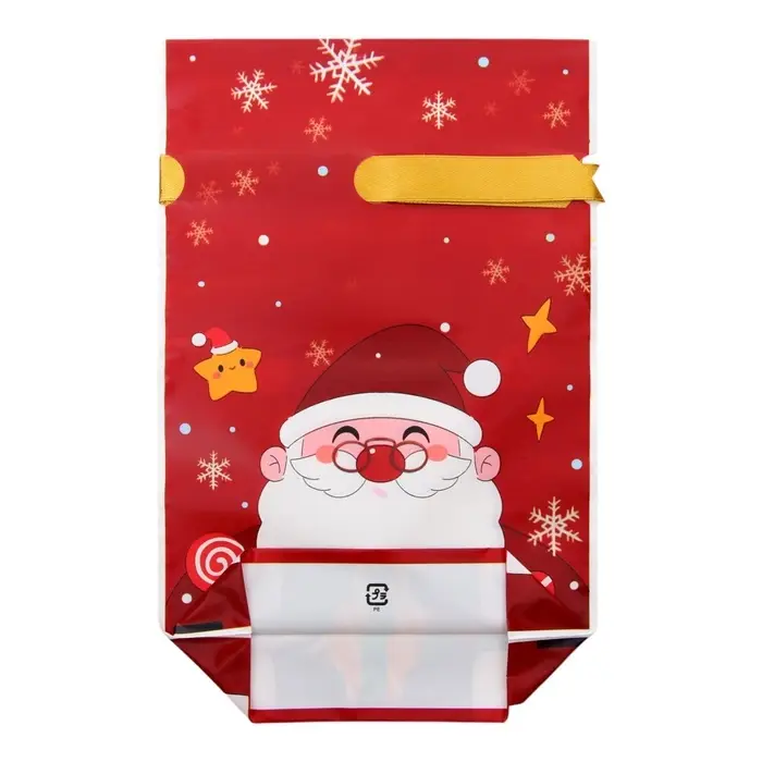 Пакет полиэтиленовый подарочный, с завязками  Пакет полиэтиленовый подарочный, с завязками "Подарки" МИКС, 15х23 см