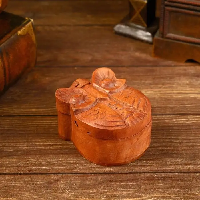 Шкатулка с секретом «Сова», 12×7×6.5 см