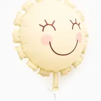 Воздушный шар фольгированный 22" "Солнышко" цвет кремовый