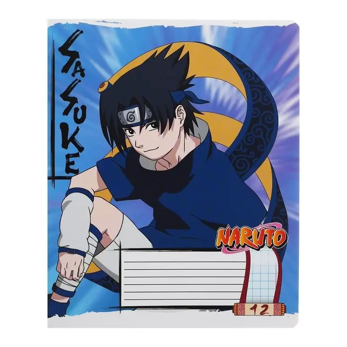 Тетрадь 12 листов в клетку, Naruto, обложка мелованный картон, МИКС Тетрадь 12 листов в клетку, Naruto, обложка мелованный картон, МИКС