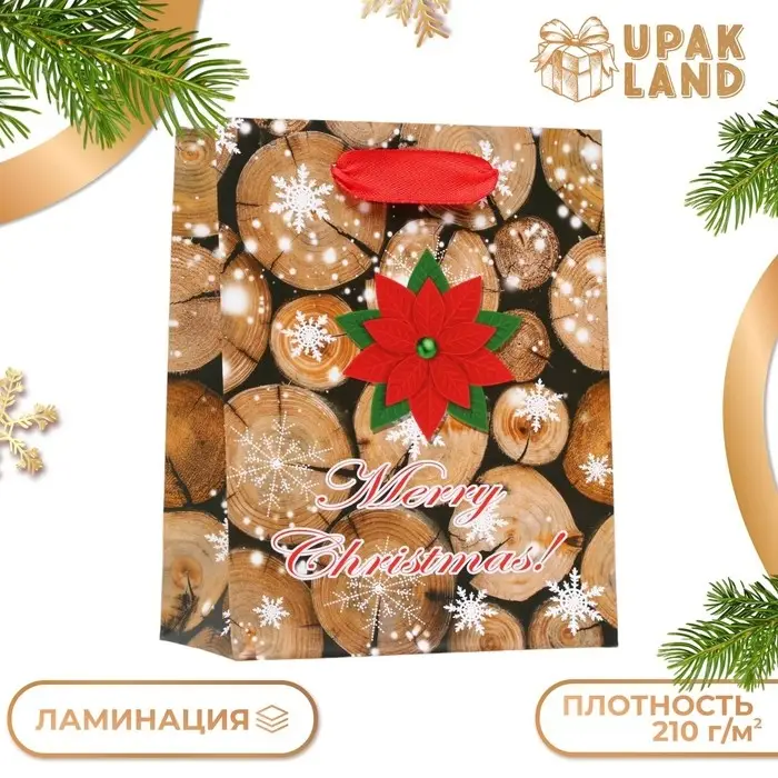 Пакет ламинированный Merry Christmas 11.5×14.5×6 см