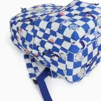 Рюкзак школьный на молнии, с карманами, в клетку, 28&times;11.5&times;40 см, синий