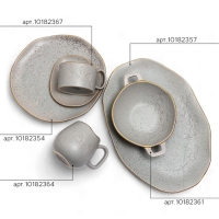 Чайная пара керамическая Dolce Ceramo. «Сканди», 2 предмета: кружка 220 мл, блюдце 13 х 13,6 см