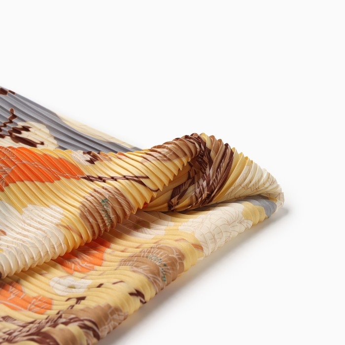 Плиссированный женский платок MINAKU, 70*70, цв.коричневый Плиссированный женский платок MINAKU, 70*70, цв.коричневый