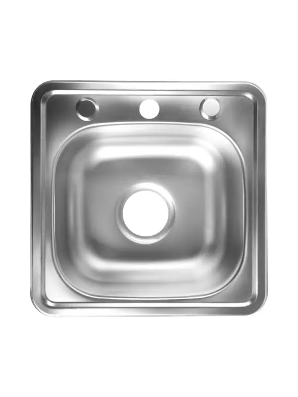 Мойка кухонная ZEIN, врезная, толщина 0.6 мм,38*38*15 см, 3 1/2&rsquo;&rsquo;, с сифоном