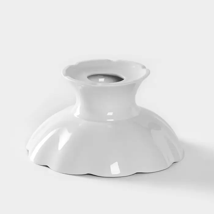 Конфетница Добрушский завод &laquo;Бельё&raquo;, фарфор, 300 мл, h=15.2 см, белая