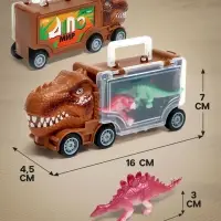 Набор грузовиков DINO, 3 шт., с динозаврами