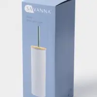 Ёршик для унитаза SAVANNA BAMBOO, 9.5×38 см, белый