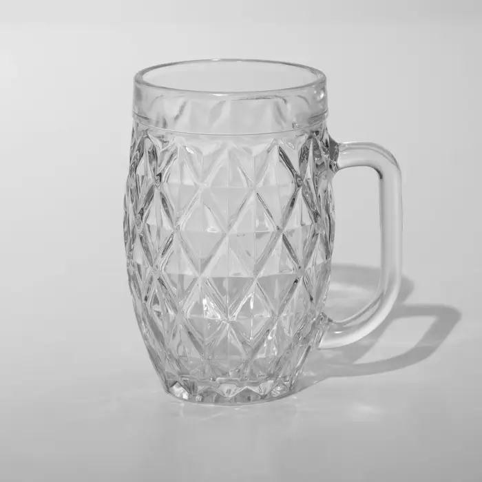 Пивная кружка &laquo;Линза/Ромб&raquo;, 500 мл, стекло, МИКС
