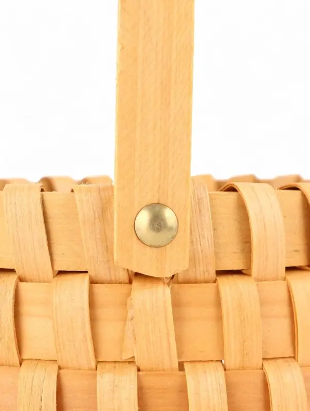 Корзина плетеная 17х17х12 см,  ручка h=13 см, натуральный Корзина плетеная 17х17х12 см,  ручка h=13 см, натуральный