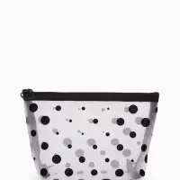Косметичка дор Горох, сетка 17*6,5*13,5, отд на молнии, белый Косметичка дор Горох, сетка 17*6,5*13,5, отд на молнии, белый