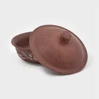 Блюдо для запекания &laquo;Ангоб&raquo;, 550 мл, 11&times;16 см, красная глина