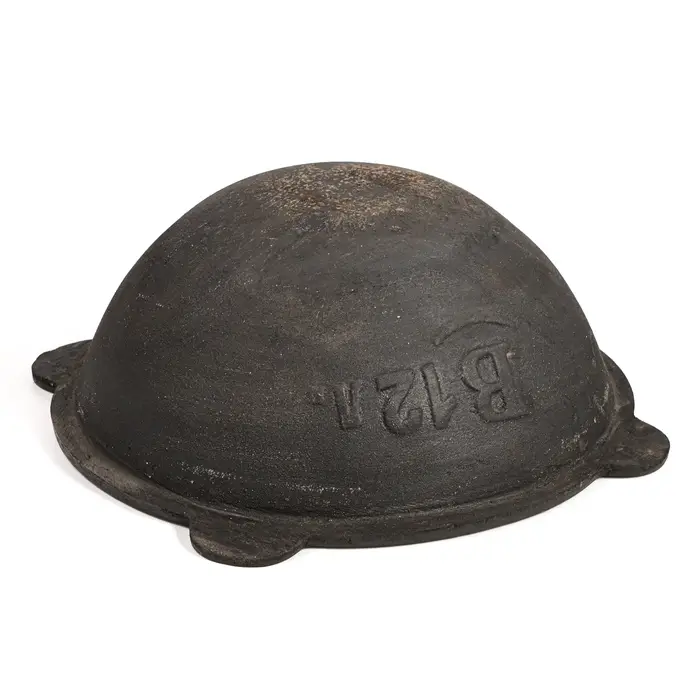 Казан Шафран, 12 л, круглое дно, алюминиевая крышка, чугун