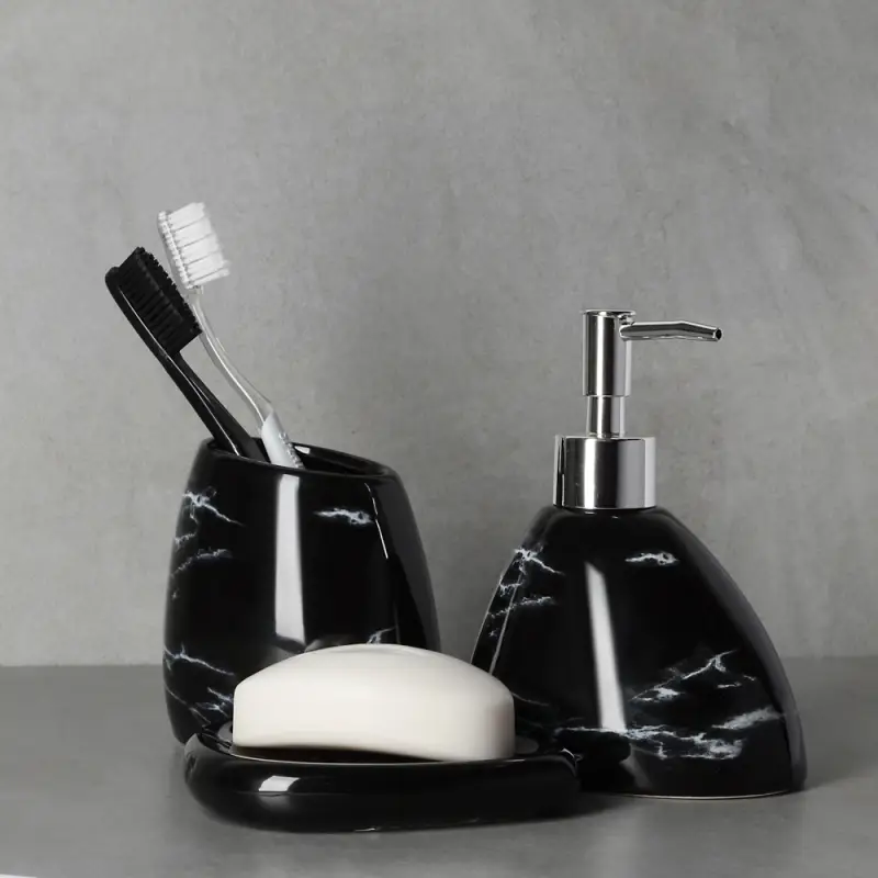 VETTA Дозатор для жидкого мыла Marble, керамика, 2 цвета