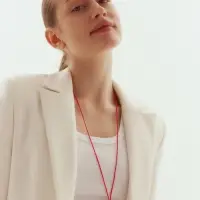 Кулон на шнурке &laquo;Крендель. Русский стиль&raquo;, красный, L=100 см