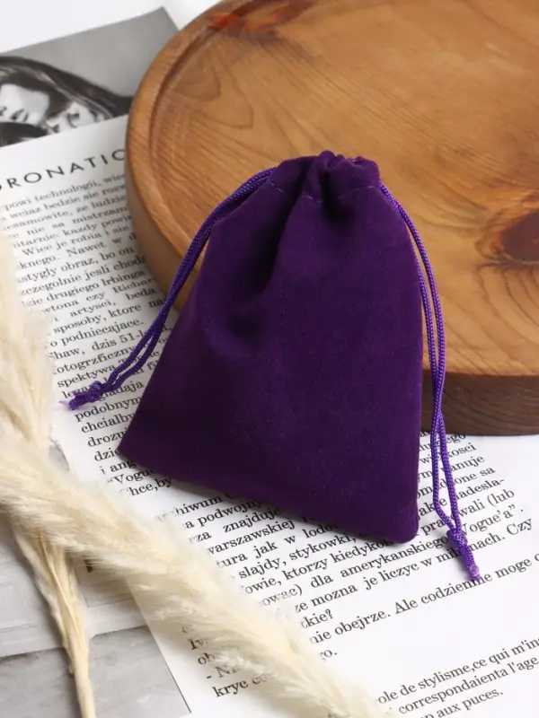 Набор мешочков бархатных 50 шт., 10&times;12 см, цвет фиолетовый (9901893)