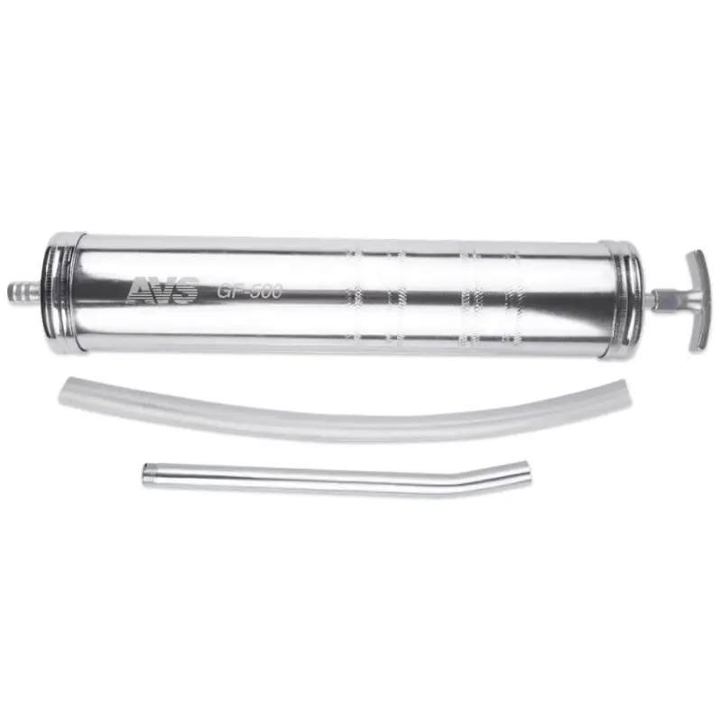 Шприц маслозаливной 500 мл (гибкий шланг, трубка) AVS GF-500