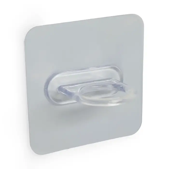 Держатель с клейкой поверхностью ТУНДРА, d=25 мм, 68×68 мм, прозрачный