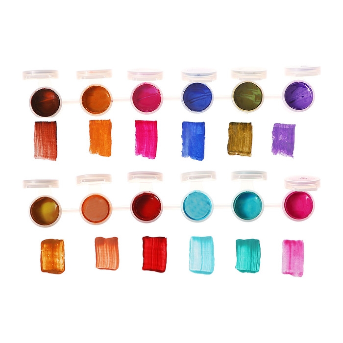 Краска акриловая, набор 24 цвета х 3 мл, Calligrata, морозостойкие, в пакете Краска акриловая, набор 24 цвета х 3 мл, Calligrata, морозостойкие, в пакете