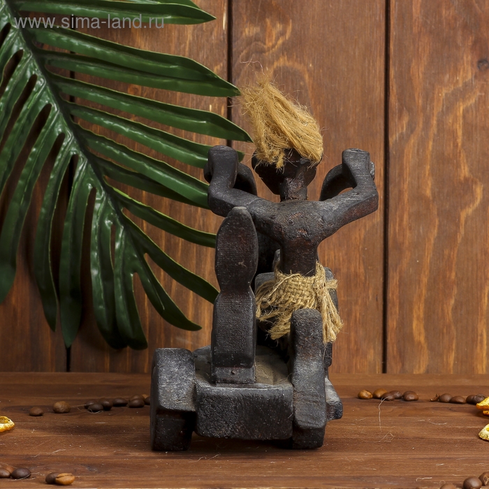 Сувенир «Абориген на мотоцикле», 20 см, дерево, МИКС Сувенир «Абориген на мотоцикле», 20 см, дерево, МИКС