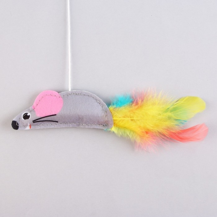 Дразнилка из фетра «Мышка», 7,8х3,1 см Дразнилка из фетра «Мышка», 7,8х3,1 см