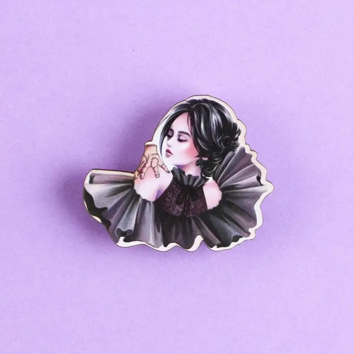 Значок деревянный «Wednesday», 3,5 х 3,6 см Значок деревянный «Wednesday», 3,5 х 3,6 см