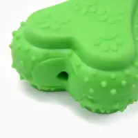 Жевательная игрушка для собак &laquo;Объемная кость с лапками&raquo;, 12 с, TPR, зелёная