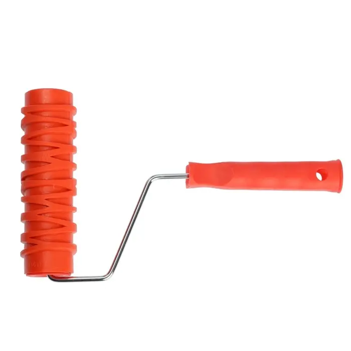 Валик декоративный ТУНДРА, резиновый, &laquo;кора березы&raquo;, рукоятка d=6 мм, 180 мм