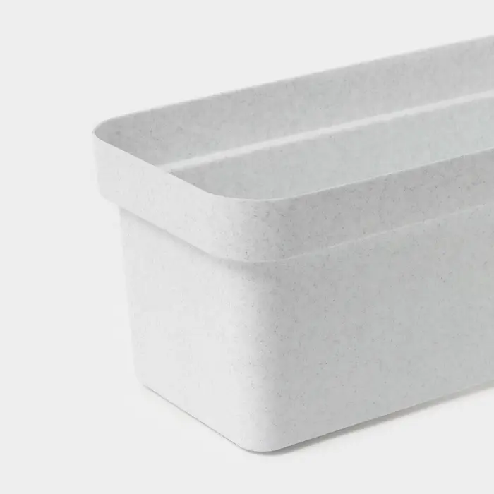 Ящик балконный для цветов &laquo;Эко&raquo;, 8 л, 40&times;17&times;16 см, пластиковый, цвет светлый гранит