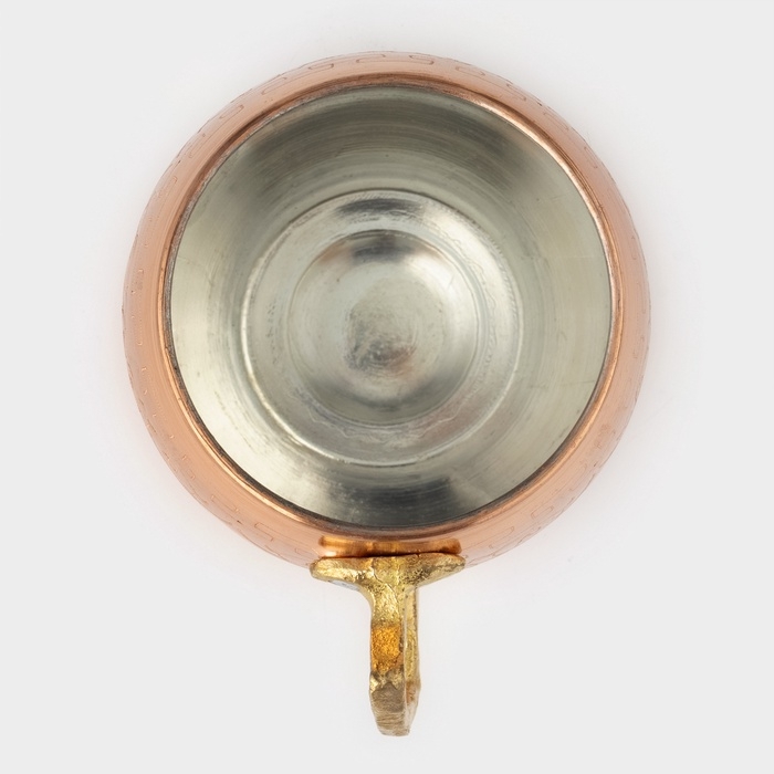 Кружка медная, 400 мл, d=7,5 см, h=9 см, латунная ручка, с узором, 1 сорт Кружка медная, 400 мл, d=7,5 см, h=9 см, латунная ручка, с узором, 1 сорт